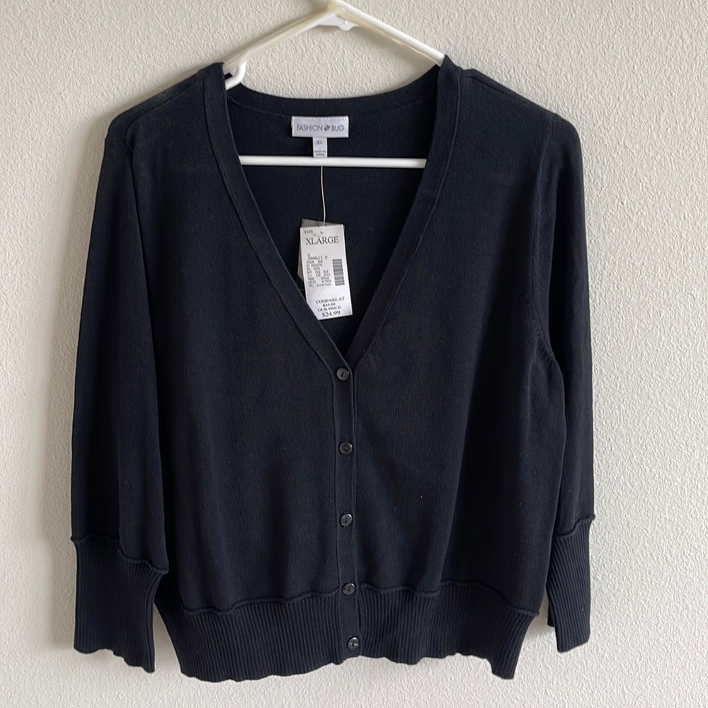 Women’s XL Fashion Bug Black Cardigan